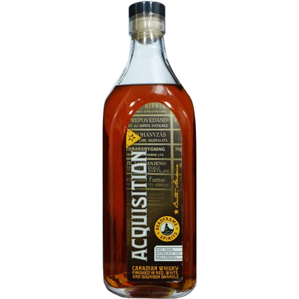 Acquisition Finished In Red Wine White Wine and Bourbon Barrels Canadian Whisky