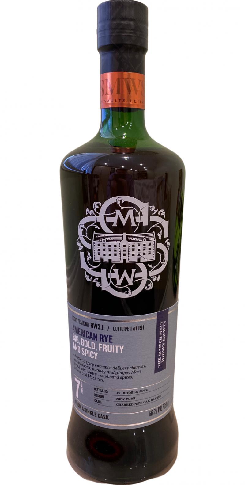 American Rye Whiskey 2012 SMWS RW3.1 Big Bold Fruity And Spicy | 700ML