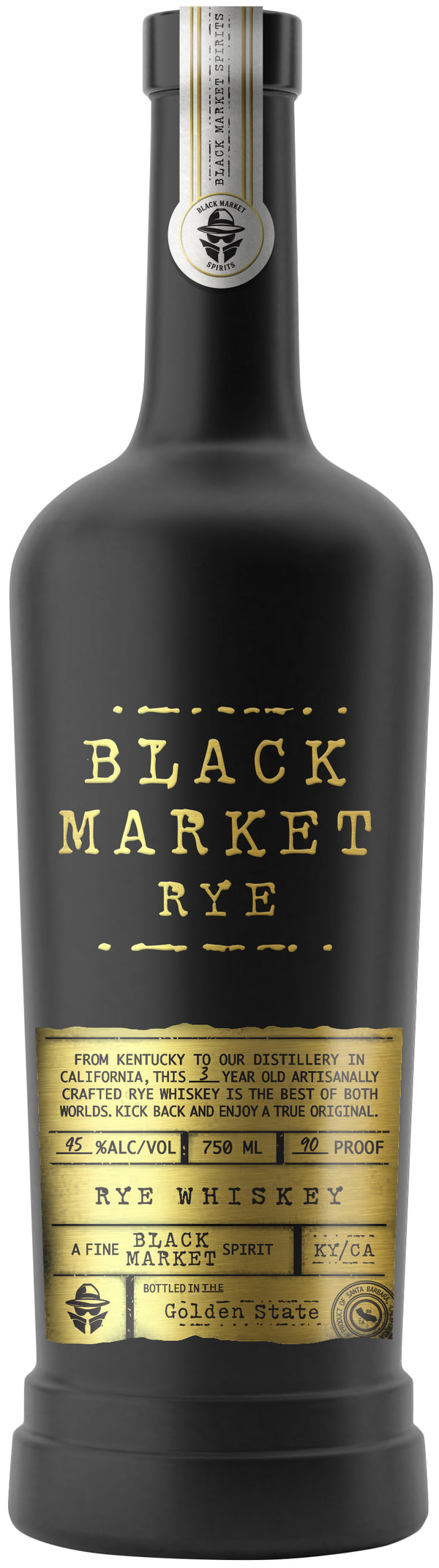 Black Market Rye 90 Proof Whiskey