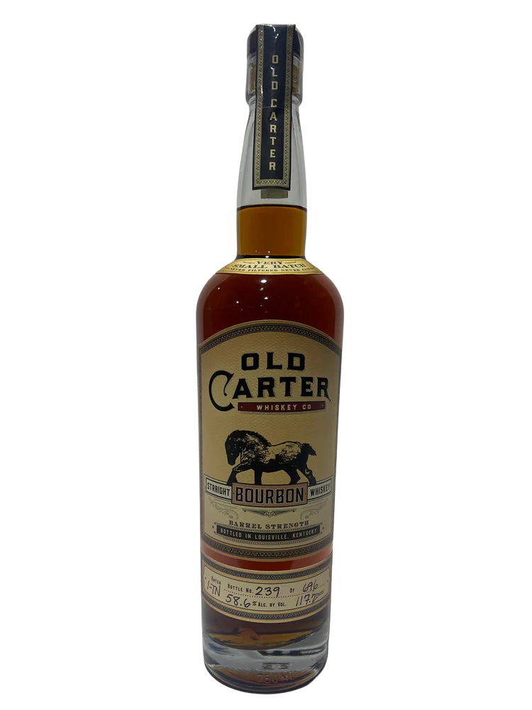 Old Carter Very Small Batch 1-TN Barrel strength Straight Bourbon 117.2 Proof Bottle 239 of 696