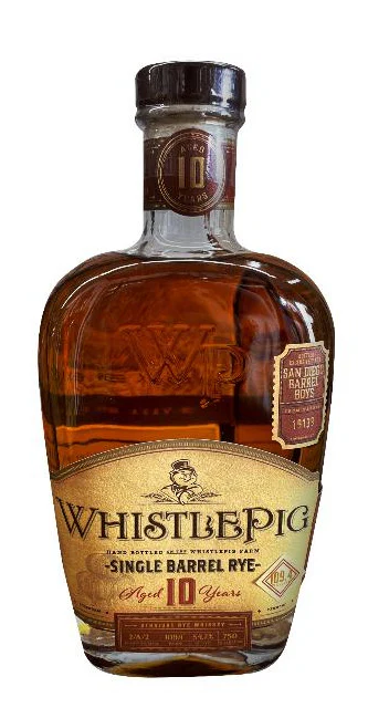 WhistlePig 10 Year Old #19139 San Diego Barrel Boys Single Barrel Rye Whiskey