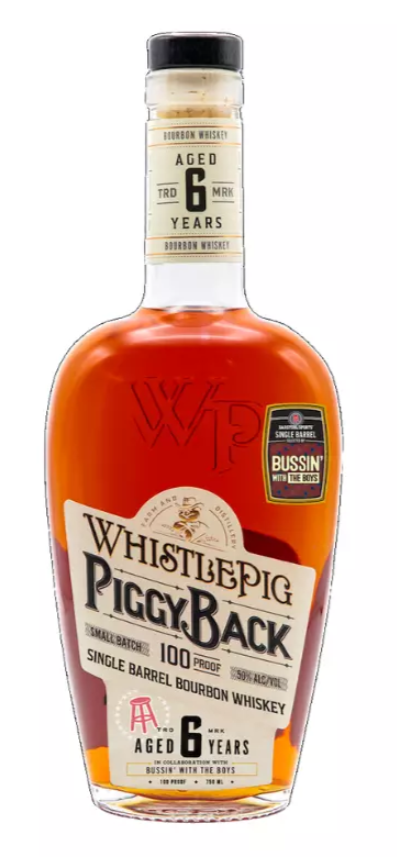 WhistlePig Piggyback 6 Year Old Single Barrel Barstool Sports 'Bussin with The Boys' Bourbon Whisky
