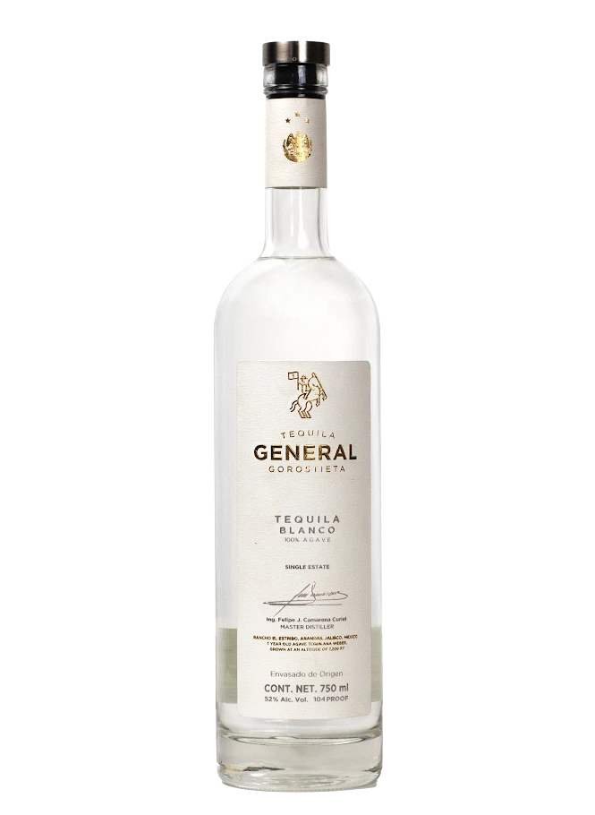 Tequila General Gorostieta High Proof Blanco 750ml Nom 1579